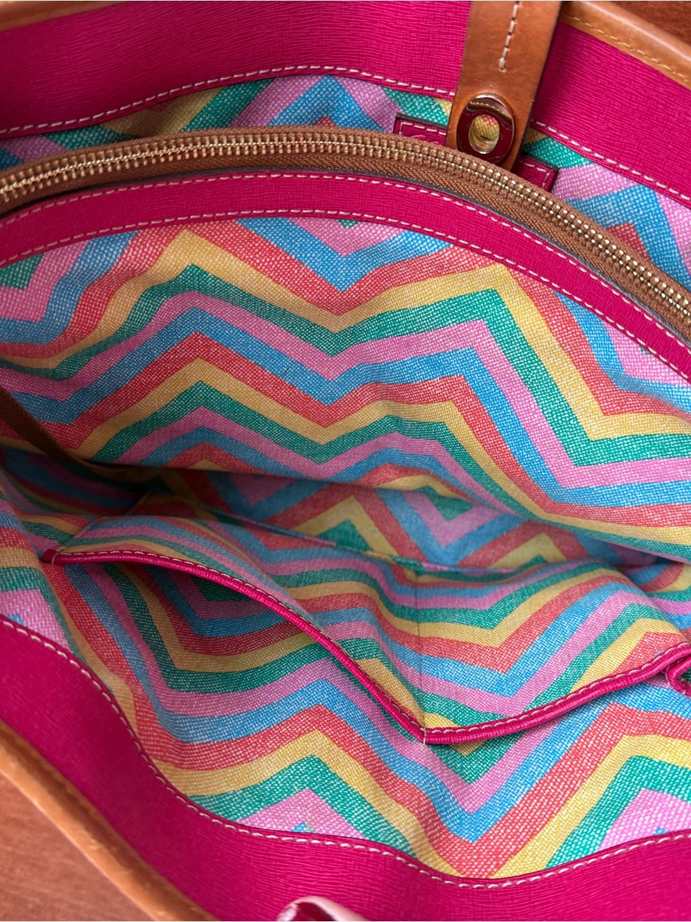 Dooney & Bourke Black Tote with Tan Leather Trim - Picture 5 of 5